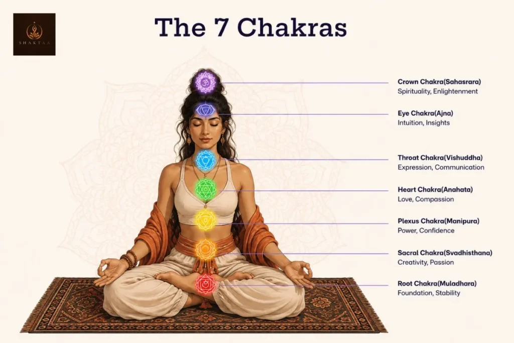 7 chakras chart