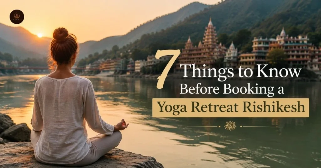 Yoga retreat in Rishikesh overlooking the Ganga and Himalayan foothills