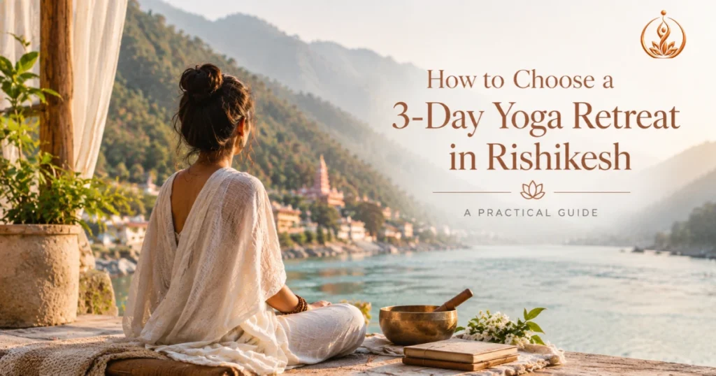 how to choose 3 days yoga reteat in rishikesh